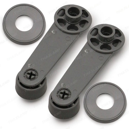 Pair Gray Windows Crank Handle For Mitsubishi Cyclone L200 Lancer 1986 2005 - Picture 7 of 8