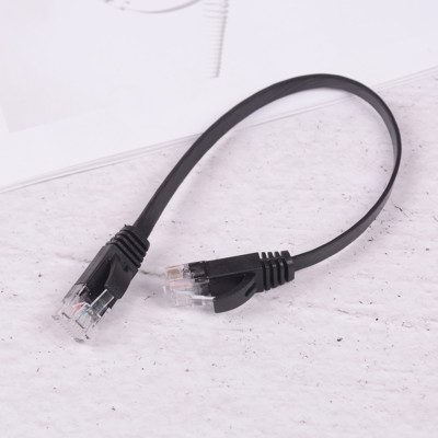 Black cable rj45 ethernet 10inch 25cm network cat patch cord internet cat6 -wy