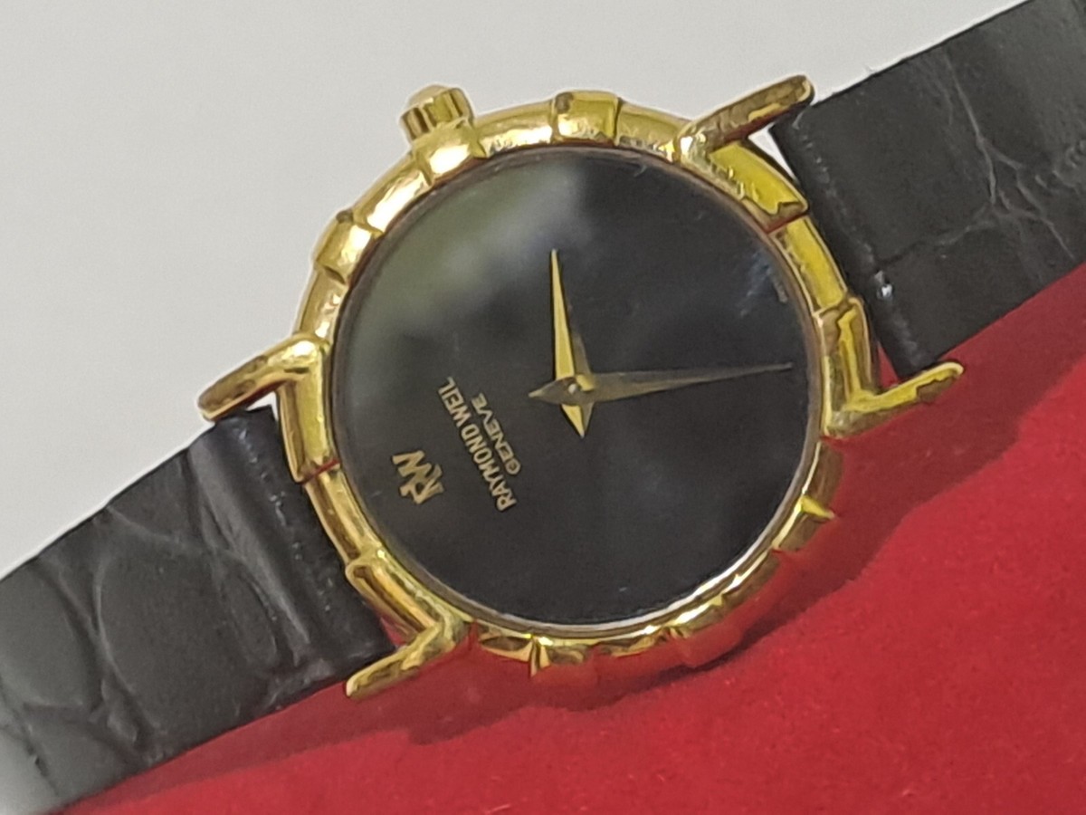 RAYMOND WEIL GENEVE 3741 QUARTZ 18K GOLD ELECTROPLATED 10M  display picture 1