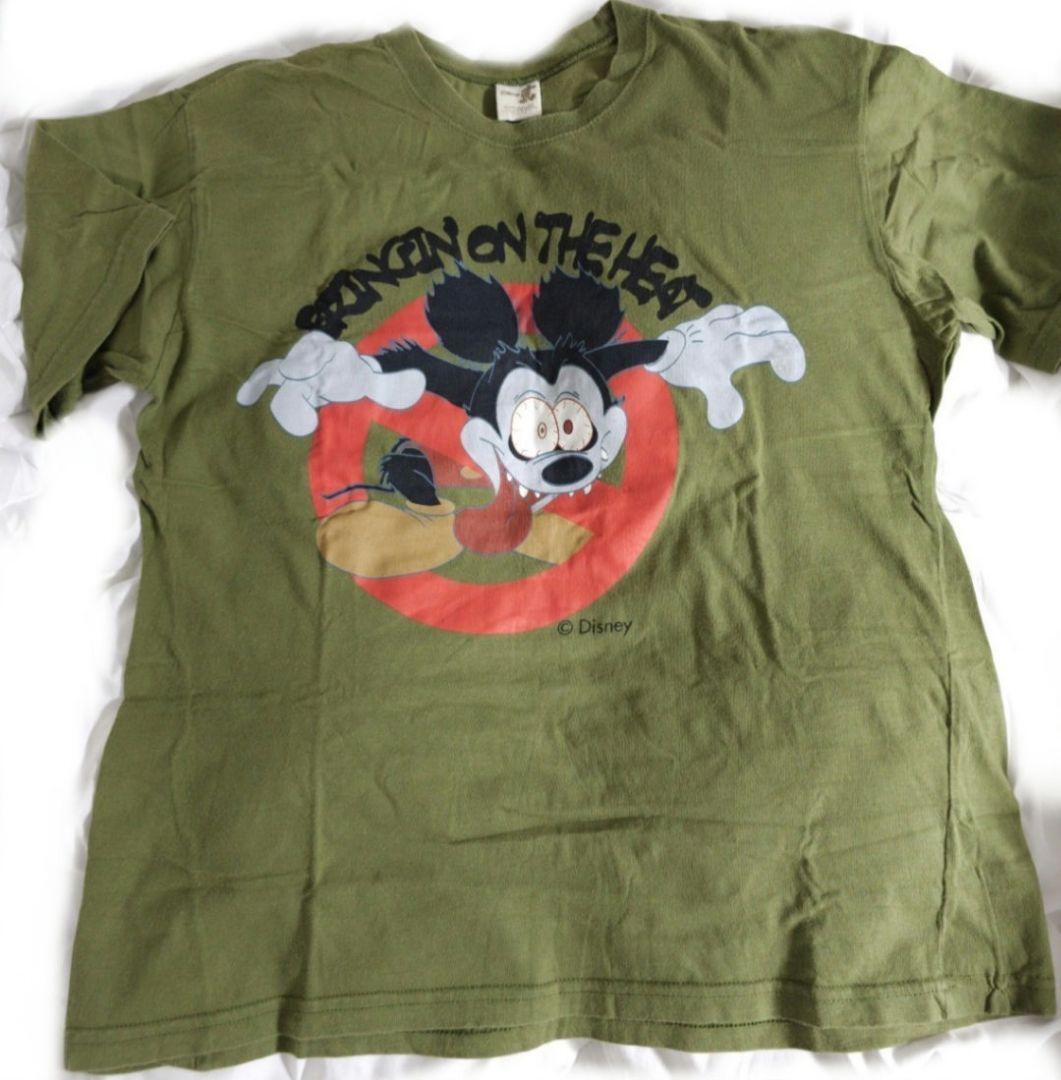 Disney Mickey Mouse RUNAWAY BRAIN Vintage T-shirt Green Free Disney Mickey Mouse RUNAWAY BRAIN Vintage T-shirt Green Free