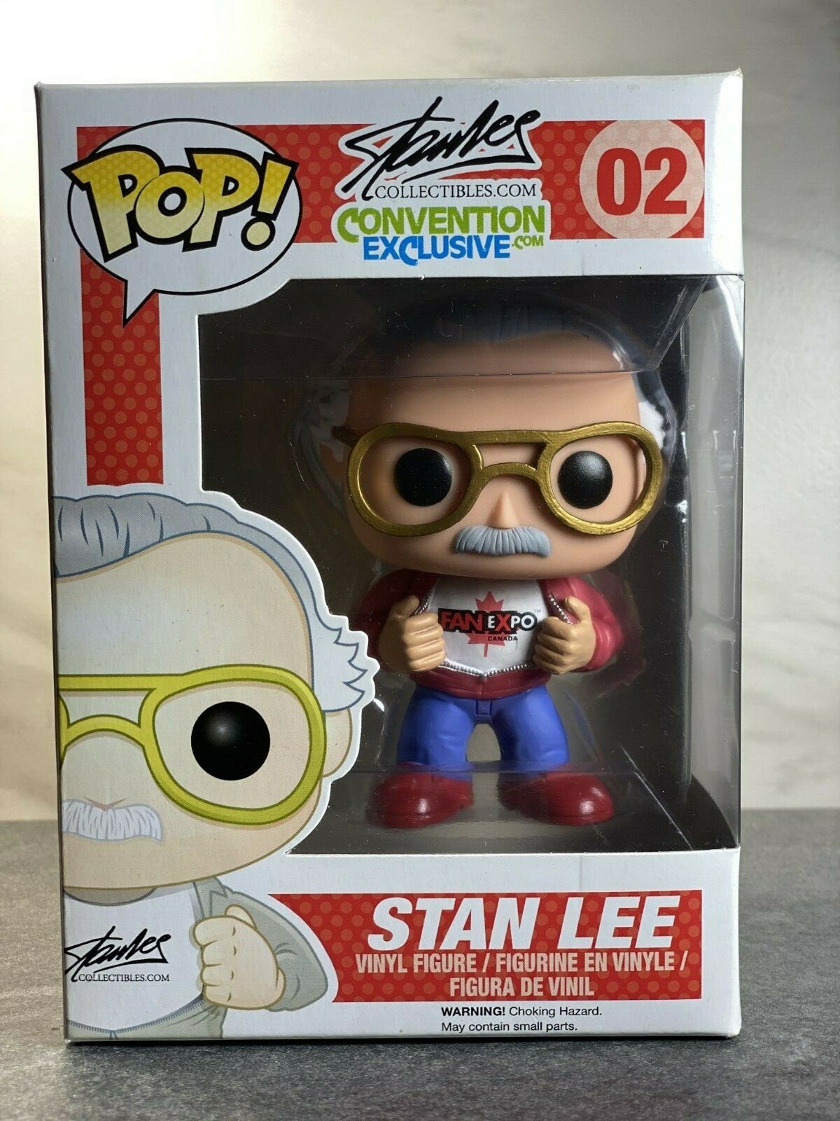 2014 Fan Expo Exclusivos Stan Lee Zapatos Rojos ¡Raros! ¡Con Exclusivo! ¡Estuche De Vinilo!