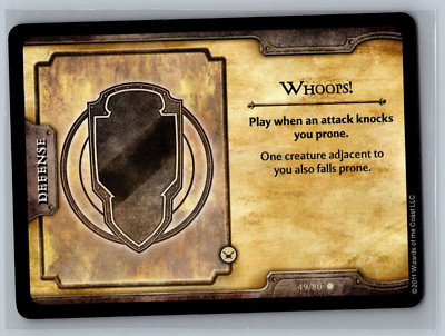 Dungeons & Dragons Fortune Cards Whoops! #49/80 RPG D&D