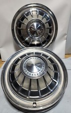 Set Of 4 1966 Amc Ambassador 14 Hub Caps Wheel Covering Silver Chrome Black