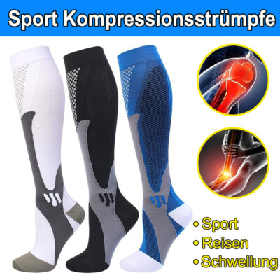 DE Sport Kompressionsstrümpfe Stützstrümpfe Reisestrümpfe Trombosestruempfe Bein