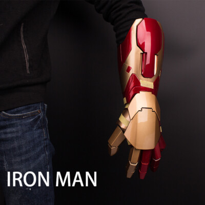 1:1 Replica Iron Man MK42 Gloves Gauntlet LED Light Arm W