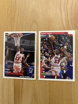 Upper Deck 95-96 u. 96-97 - 2x Michael Jordan Base Cards, Collector s Choice