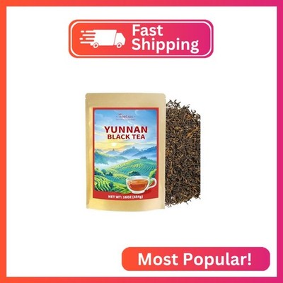 TeeLux Black Tea Loose Leaf, Smooth & Full-bodied Taste, Caffeinated, 16oz