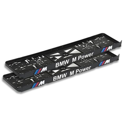 BMW M POWER 3D-Effekt Kennzeichenhalter Nummernschild - 2 Stück / 1paar
