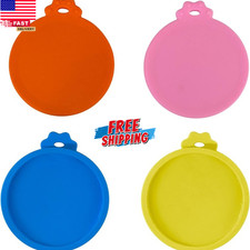 4 Pcs Silicone Small Pet Food Can Lids Covers for 3 oz  2.5 oz Cat Food Cans