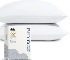 100 Organic Cotton Percale Pillow Cases Standard/Queen Size Set of 2 - Percale