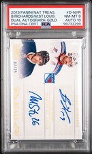 2013 Panini National Treasures AU #D-NYR Richards/St.Louis Rangers /25 PSA DNA