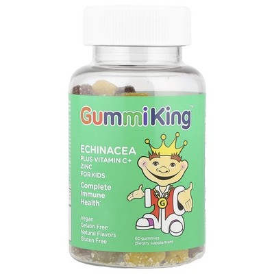Echinacea Plus Vitamin C+ Zinc for Kids, Strawberry, Orange, Lemon, Grape,