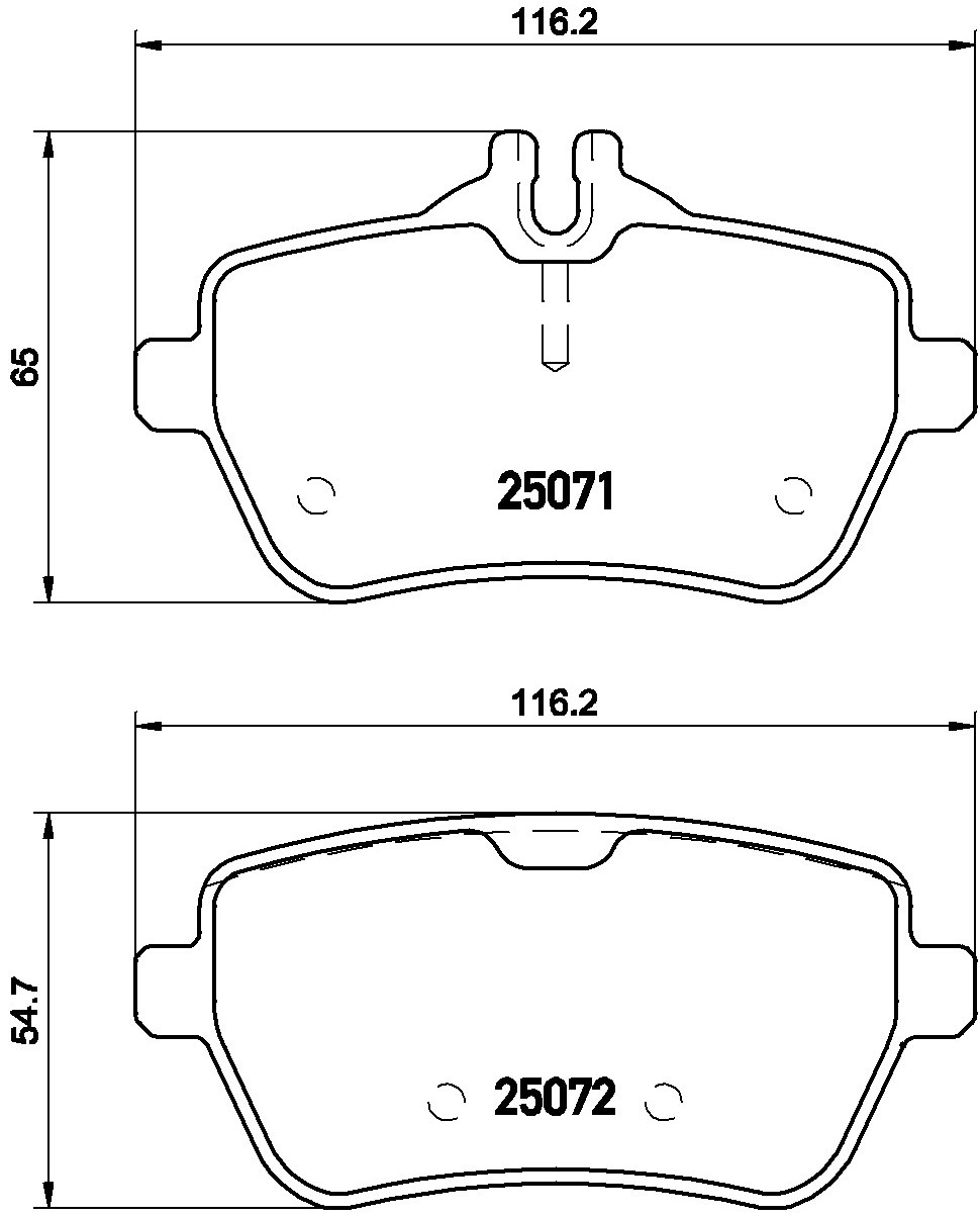 Bremsbelagsatz, Scheibenbremse P 50 103 BREMBO für MERCEDES-BENZ SL - Bild 4