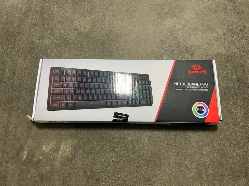 Redragon Netherbane Pro RGB Illuminated Wired USB Gaming Keyboard Black