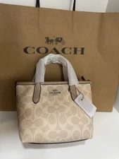 Brand-new signature canvas C.o.a.c.h City mini tote CW032