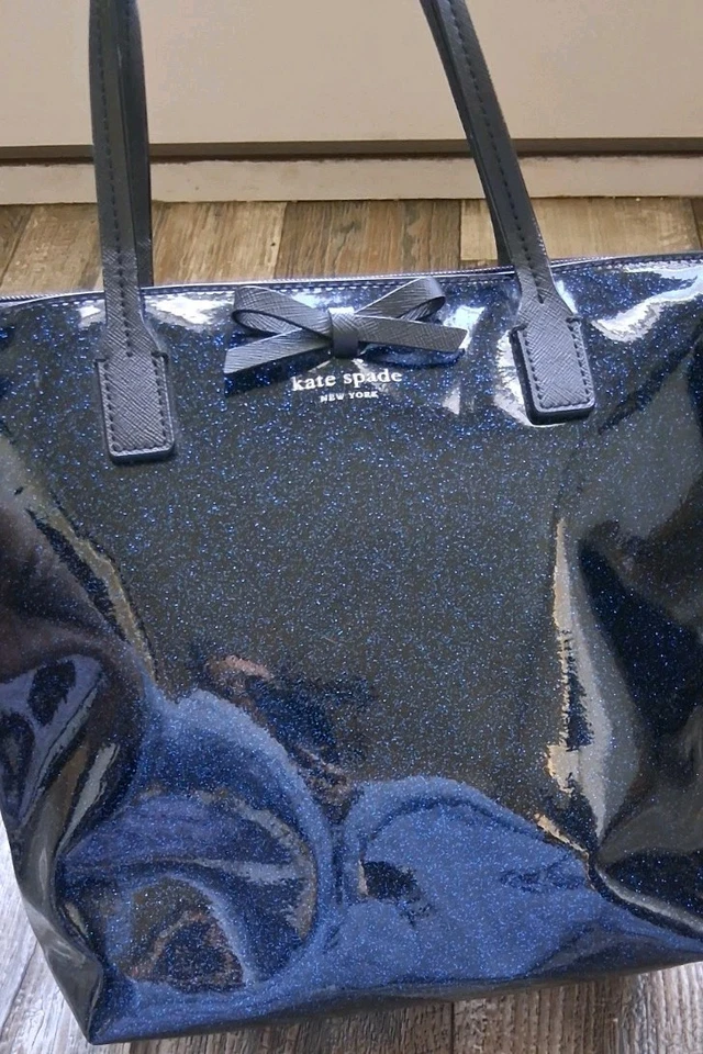 Сумочка Kate Spade темно-синий металлик лакированная кожа - Изображение 3 из 4