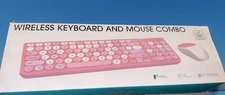 Wireless Keyboard and Mouse Combo Pink (500)