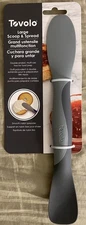 Tovolo Large Kitchen Meal Prep Tool: Scoop, Spread, Slice Charcoal Oyster Gray