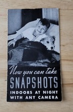 Vtg Kodak Brochure SNAPSHOTS INDOORS AT NIGHT With Any Camera 3.75"x6.25"