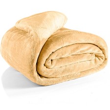 Large Soft Flannel Faux Fur Blanket Bed Throws for Sofas Beds Thick Warm Cozy