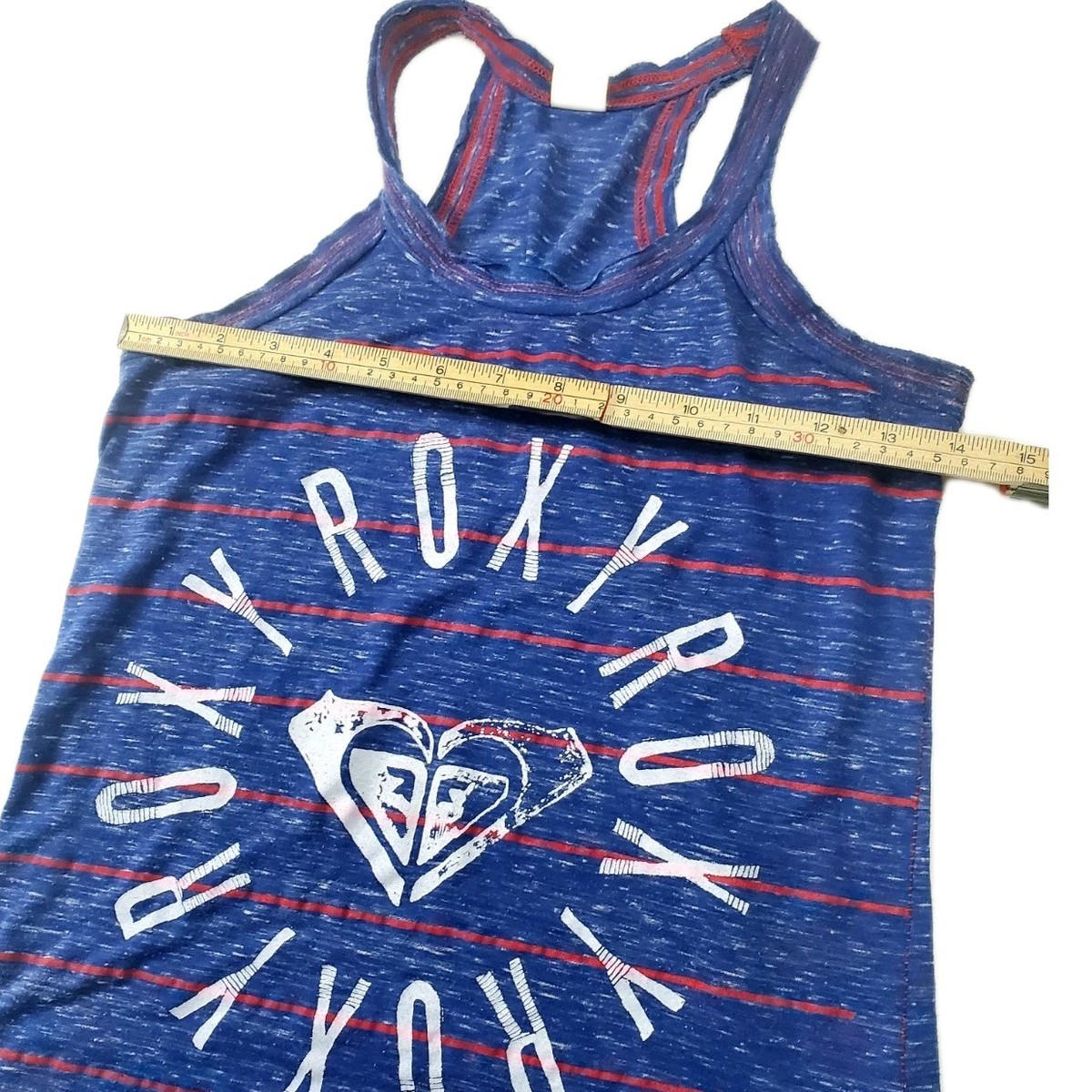 Roxy Top Womens XS Blue Racerback Logo Sleeveless Soft NWOT Y2K