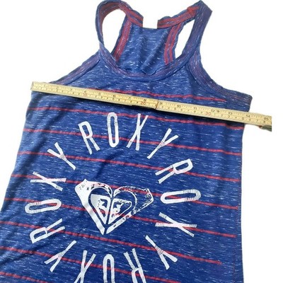 トップス rio@B&S Roxy Top Womens XS Blue Racerback Logo Sleeveless Soft NWOT Y2K