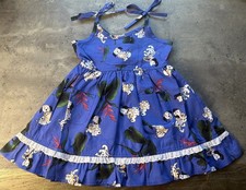 Vtg NOS Pacific  America Girls XS Hawaiian Dress Y2K Dalmatian Tie Straps Cute