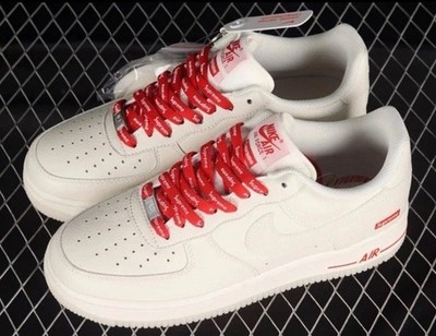 Original Nike Air Force 1 Low Supreme (White/Red)   brandneu und ungetragen!