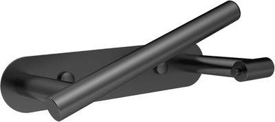 Porta papel bano negro mate pared acero inoxidable adhesivo o tornillos uso