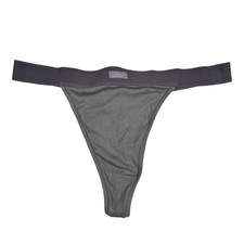 SKIMS Thong Underwear Gray Stretch Jersey Rib Thong Pacific Size 2XL STT-0040
