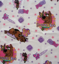 scooby doo fun fabric print flannel piece 10 x 9.5 inch 1pc