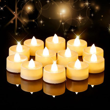 12/24/50/100/150 Pack Battery Operated Tea Lights Candles, 12 Pack