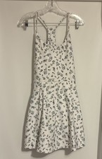 Sage Collective Floral Racerback Active Dress with Shorts Blue Size M