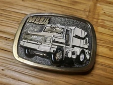 The Great American Buckle Company MOBIL SWEEPER Brass Belt Buckel with Enamel