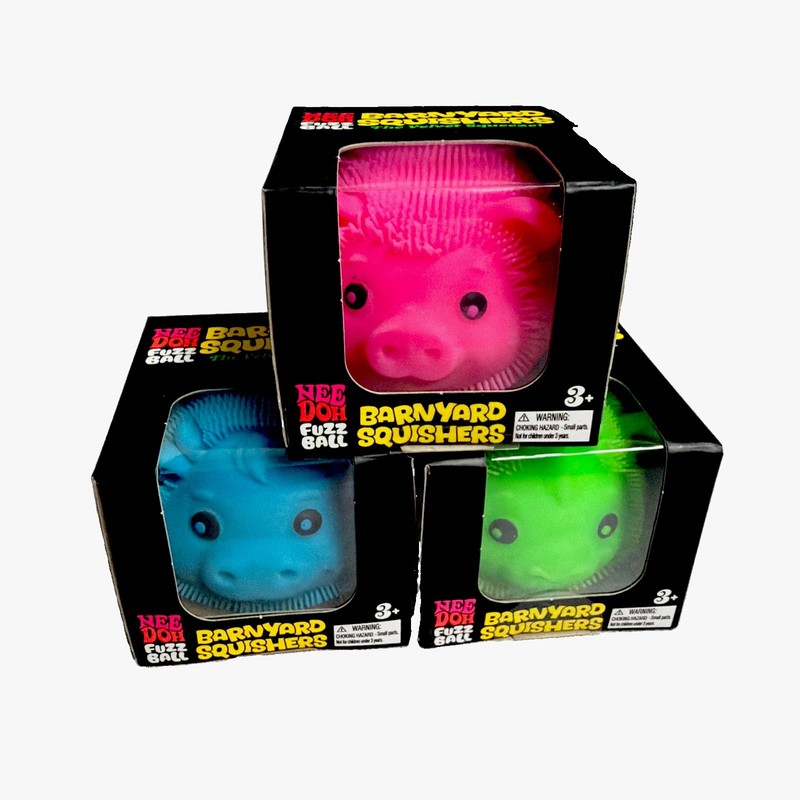 RARE NEW Needoh Barnyard Squishers - P NEEDOH PIG B NEEDOH COW G  NEEDOH GOAT