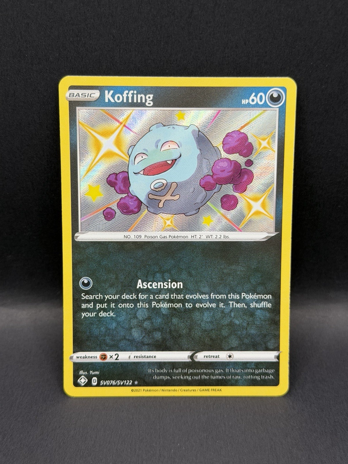 Koffing SV076/SV122 SHINY HOLO RARE Shining Fates Shiny Vault Pokemon English EN