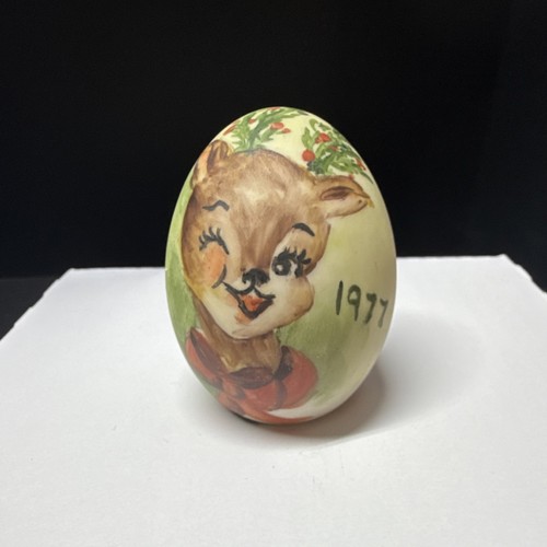 Dolores Hand-Painted Blown Egg Reindeer Limited Edition 59/2000