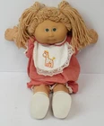 Cabbage Patch Kids Vintage 1982 Blond Hair Green Eyes Doll Giraffe Bib