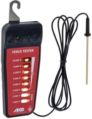 AKO Zaunprüfer 8-stufig 10000V Weidezaunprüfer Elektrozaun Zauntester Weidezaun