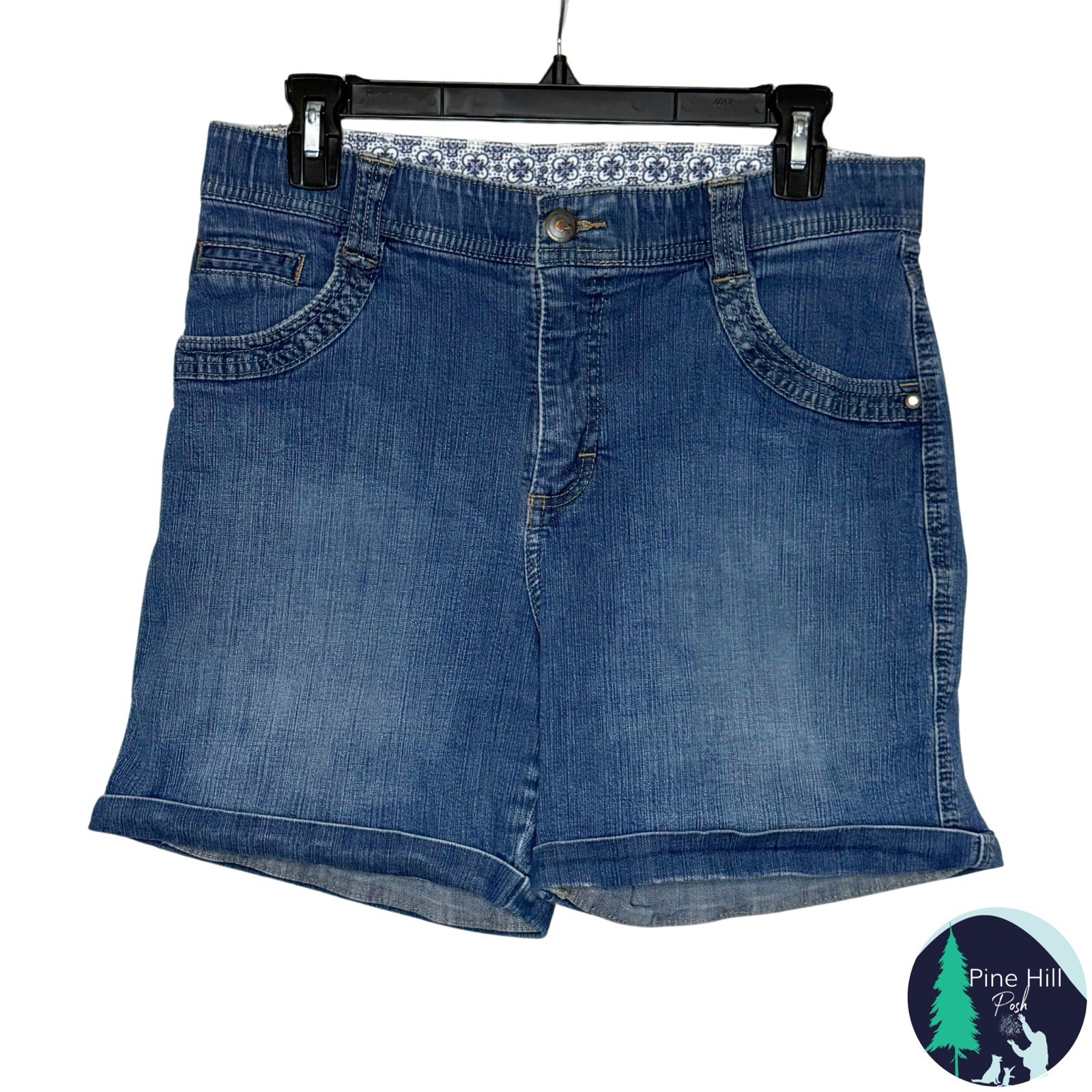 Vintage Lee Denim Shorts Womens 10M Blue High Rise Comfort Waist Mom Jean Shorts