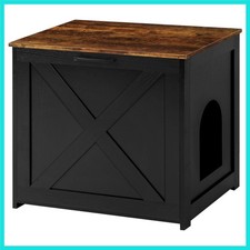 Cat Litter Box Furniture Hidden, Cat Litter Box Enclosure, Reversible Entranc...