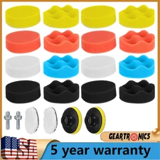 3" Inch 22pcs Car Buffing Pads Polishing for Drill Sponge Waxing Foam Polisher