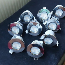 LAP GU10 LED Recessed Downlight Chrome Spotlight 4W 220-240V Pack of 9