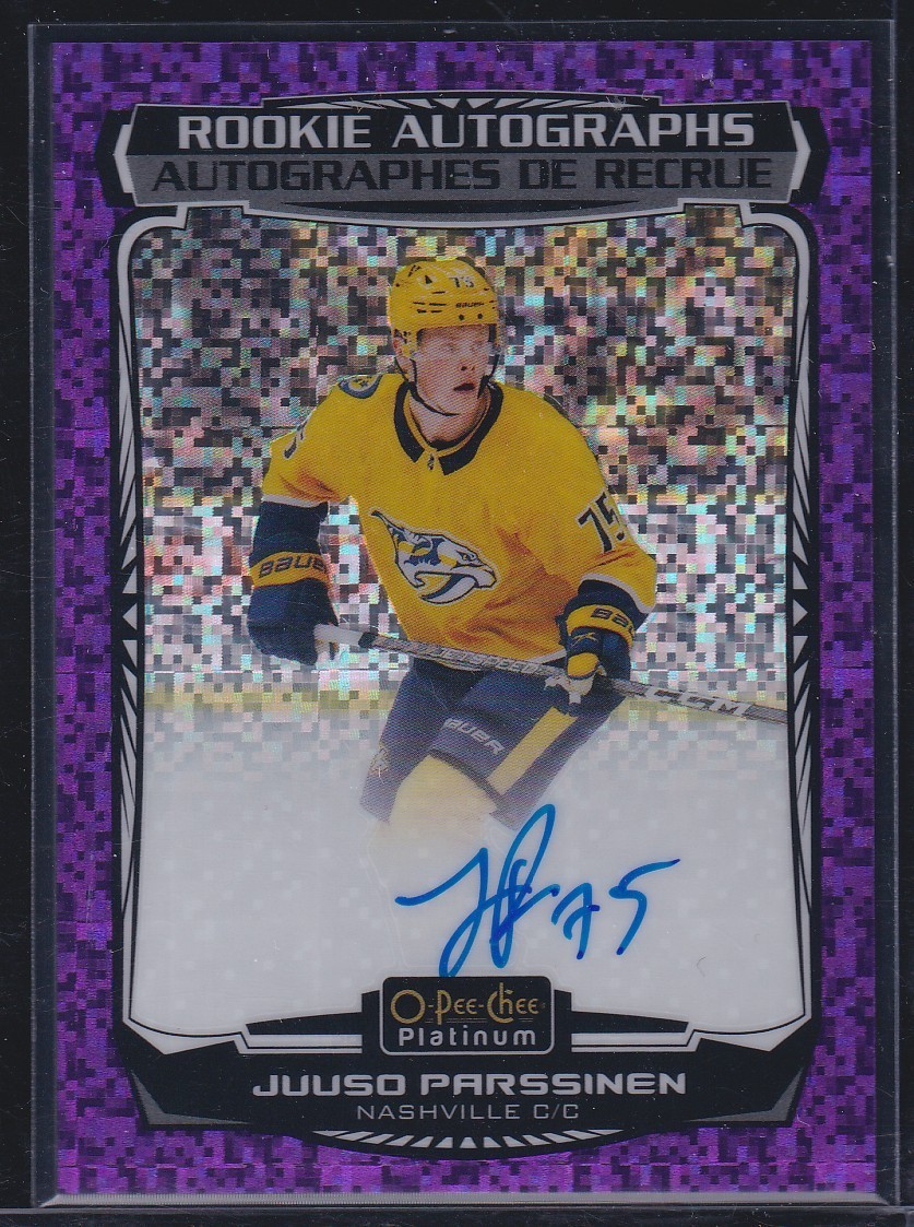 JUUSO PARSSINEN - 2022 O-Pee-Chee Platinum Rookie Auto VIOLET