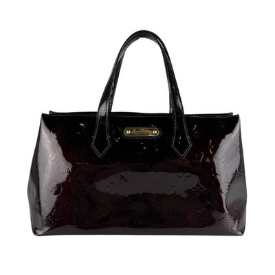 Auth LOUIS VUITTON Monogram Vernis Wilshire PM Handbag Amarante M93641 - z10356