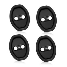 4PCS Car Door Strike Protector,Self-Adhesive Cars Doors Lock Cover for Reduces