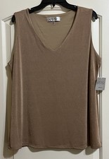 NWT Kasper Womens Shimmering Sesame Gold Brow...