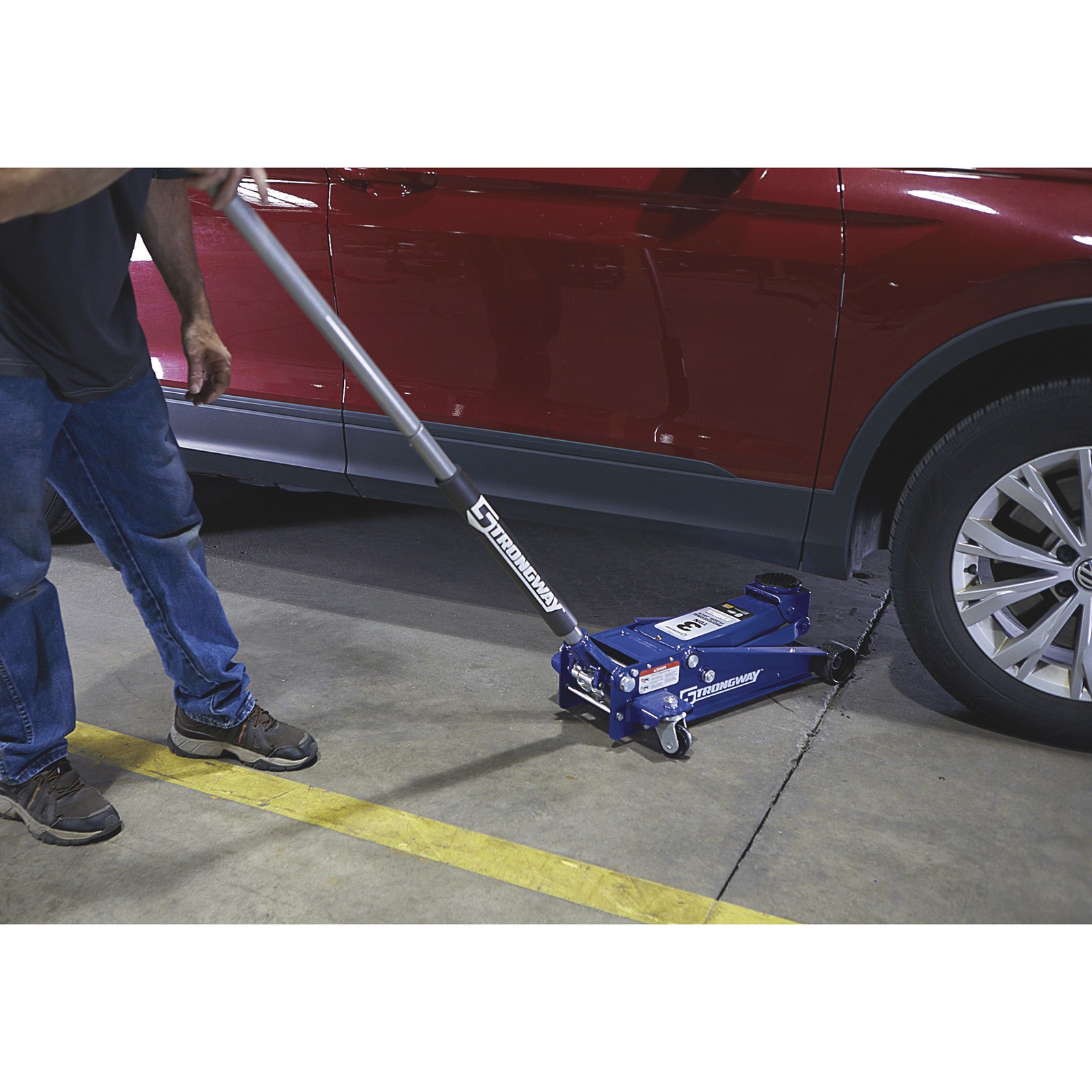Strongway Professional Service Floor Jack, 3-Ton Capacity