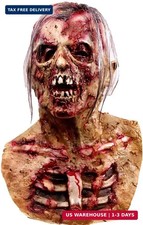 Halloween Scary Zombie Mask Vampire Head Mask for Adult Men Creepy Latex Mask Co
