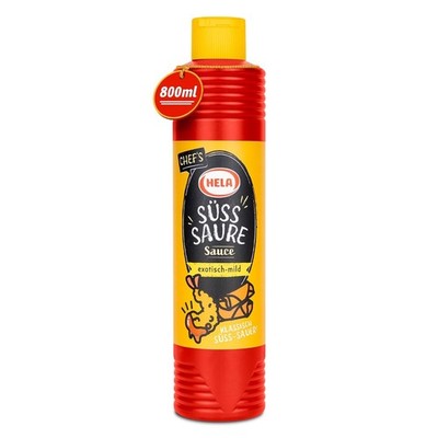 Asia Sauce süß sauer 800ml  Hela Würzsauce mit Curry Note ideal  viele Gerichte